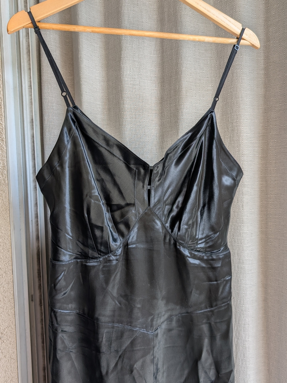 Marc Jacobs Vintage Black Liquid Satin Slip Dress